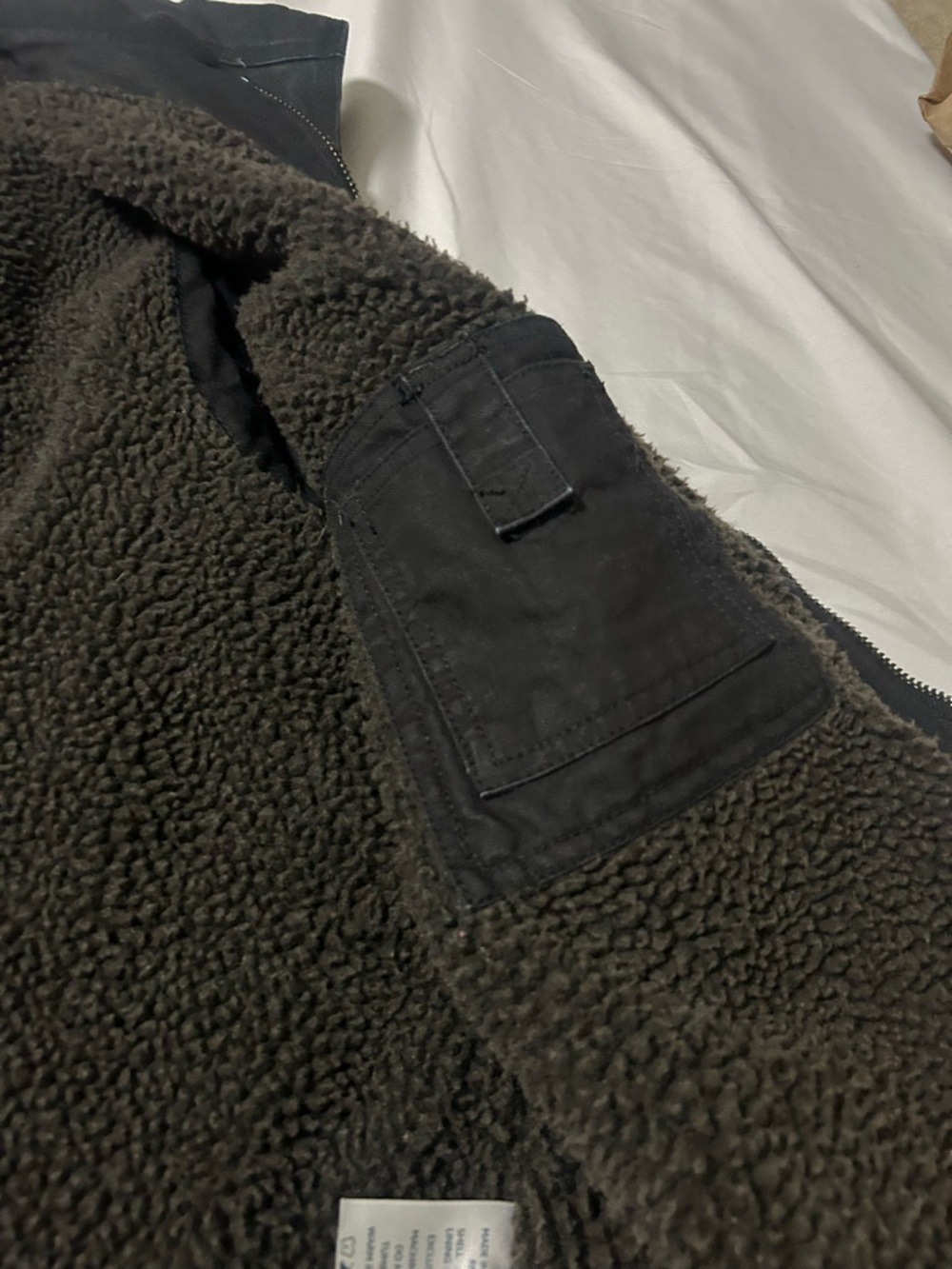Men’s Smith’s Workwear Sherpa Lined Black Vest Sz 3XB Utility Gorpcore - Picture 6 of 9